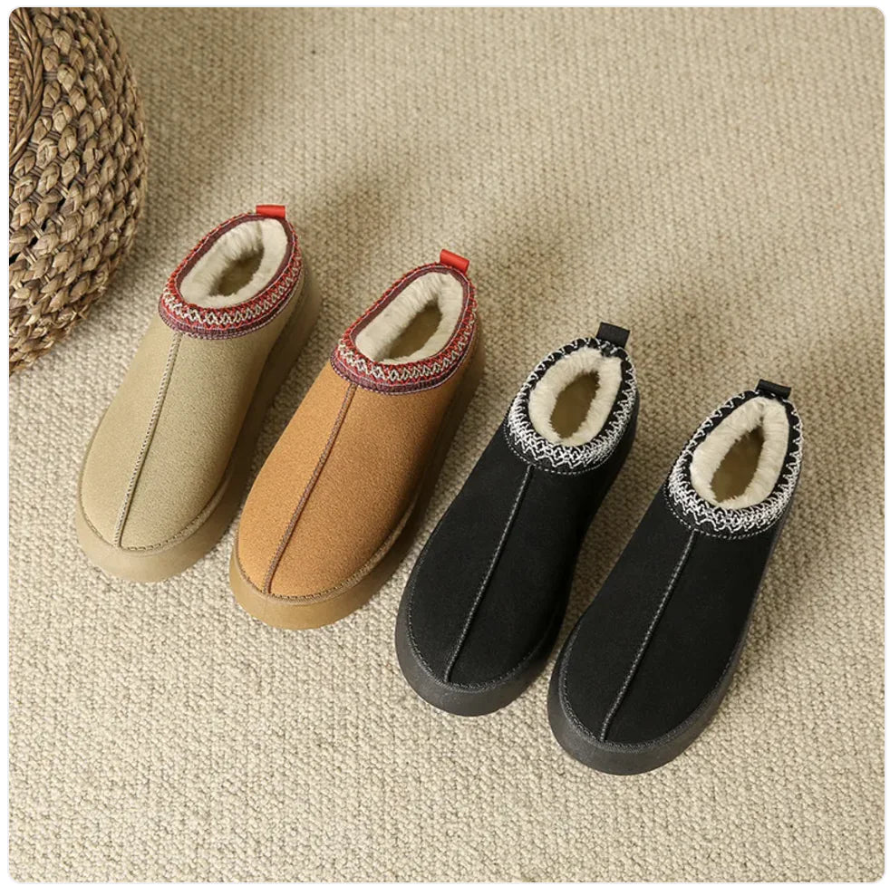 Women's Plush Fleece Ankle Slippers