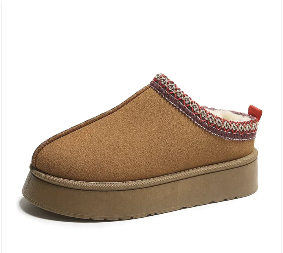 Women's Plush Fleece Ankle Slippers
