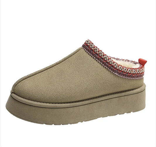 Women's Plush Fleece Ankle Slippers
