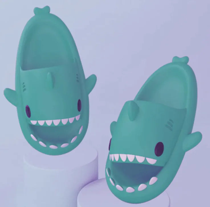 Adult Shark Cartoon Slippers, Indoor Outdoor Funny Slippers